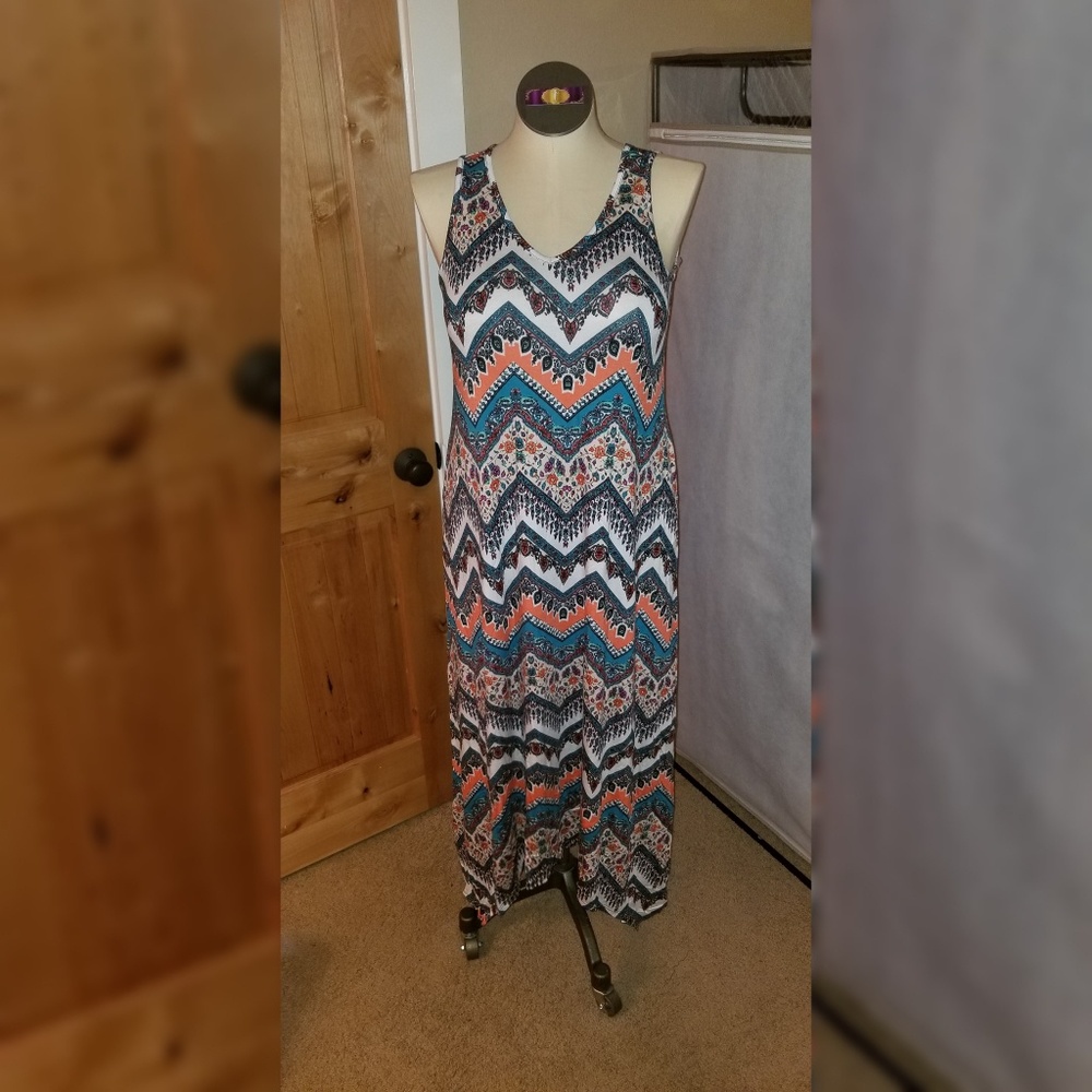 Asymmetrical Hem Bohemian Maxi Dress